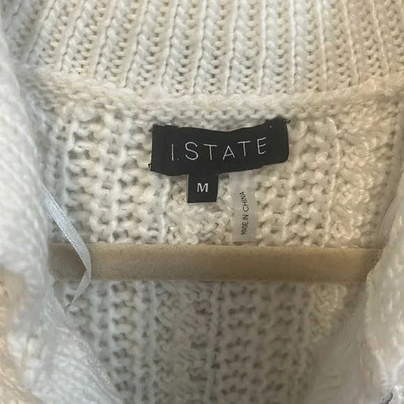 NWOT Wool Blend Sweater Crystal Buttons Collar, Size M - Picture 9 of 10